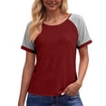 thumbnail image 1 of Camisas de Cuello de Tripulación de Manga Corta para las Mujeres Casual Cuello Redondo Top de Manga Corta Tejido Súper Suave para el Verano, 1 of 5