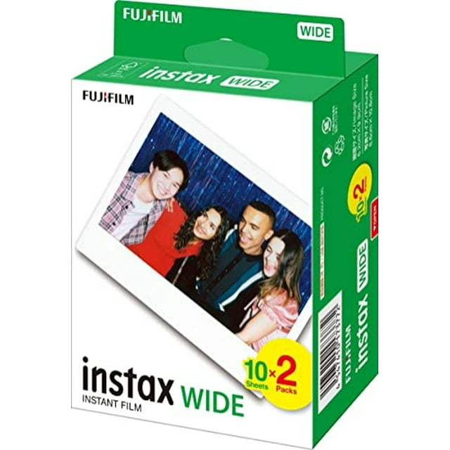 Fujifilm Instax Wide Instant Film, 20 exposiciones, White, Viejo Embalaje