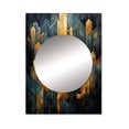 thumbnail image 2 of Designart "Geometric Arches In Black And Gold" Abstract Shapes Mirror Wall Decor - Modern Gold Abstract Mirror Wall Art For Bathroom - 40" x 30" Inch, 2 of 5