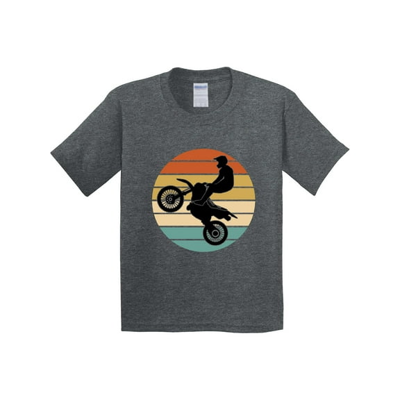 Inktastic Dirt Biking Motocross Retro Youth T-Shirt