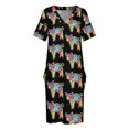 thumbnail image 4 of Vestido holgado con bolsillo de cerdo pintado para mujer ropa de verano de lujo estilo coreano, 4 of 7