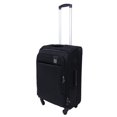 FUL Flemington 25in Soft Sided Rolling Luggage Suitcase, Black