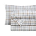 thumbnail image 3 of Superior Plaid Flannel Cotton Sheet Set, Queen, Green Rust, 3 of 15