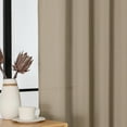 thumbnail image 2 of OVZME Bethany Camel Curtains 63 Inch Length 2 Panels, Solid Soft Airy Light Filtering Window Shades Faux Linen Textured Semi Sheer Farmhouse Curtains for Bedroom Living Room, Each 40"Wx63"L, 2 of 5