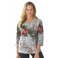 thumbnail image 1 of Sparkling Sequined Top - Gray Large, 1 of 3