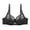 Black, variant on Women's Bras Push up Trendy Women's Solid Color Ring Oversized Gathering Underwear Daily Bra Full-Figure Bra Style F-1113 Yellow L