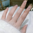 thumbnail image 1 of OULII Finger Nail Rings Set Hand Rings Adjustable Metal Nail Jewelry Diy Manicure Jewelry, 1 of 8
