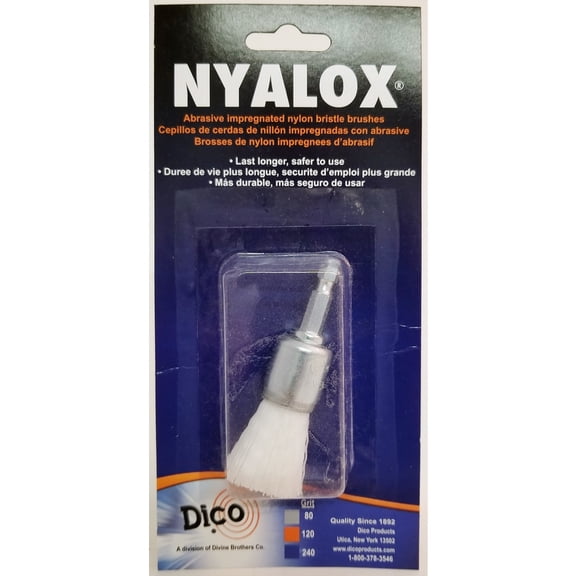 Dico Nyalox 3/4 In. White Nylon Non-Abrasive Drill-Mounted Brush 7200085