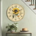 thumbnail image 3 of 12 Inch Silent Kitchen Clocks Wall Battery Operated for Living Room,Small Wall Clock Sunflower Decor for Kitchen Bedroom,Non-ticking Flower Wooden Clock Wall Decorative for Farmhouse Home Office, 3 of 7