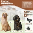 thumbnail image 3 of HOMEDIARY Outdoor Water Fountain, 23" H 5-Tier Cascading Waterfall Fountain with LED Lights & Adjustable Pump, Climbing Bears Water Feature with Natural Rock & Wood Finish for Patio, Backyard & Deck, 3 of 7