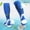 Blue, variant on IDALL Compression Socks Soccer Socks 2Pairs Of Men Women Light Compression Sports Running Socks Elastic Stockings Running Socks Knee High Socks Blue S-M