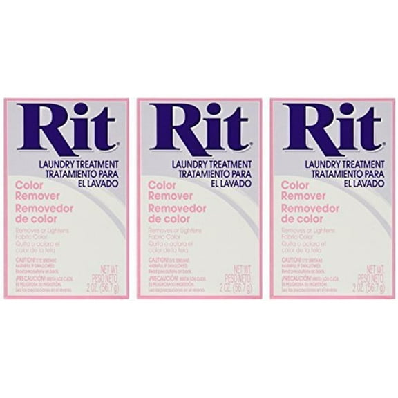 Rit Dye Laundry Treatment Color Remover Powder, 2 oz, 3-Pack by Rit Dye