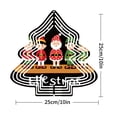 thumbnail image 2 of Metal Hanging Christmas Tree Wind Decorations - Festive Garden Spinners with Elves & Santa Design for Holiday Cheer in Your Yard, 2 of 7