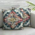 thumbnail image 3 of Nawypu Boho Pillow Covers Retro Red Blue Persian Rug Throw Pillows Covers Bohemian Carpet Ethnic Floral Print Decorative Pillowcase Farmhouse Linen Cushion Case Decor for Home Sofa Couch, 3 of 5