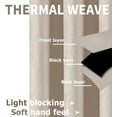 thumbnail image 5 of 2 Pack: Kate Aurora Hotel Chic Blackout Grommet Top Window Curtains - Beige, 5 of 6