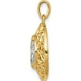 thumbnail image 3 of 14K Yellow & Rhodium With Polished Filigree Guardian Angel Pendant Made In United States k6370, 3 of 6