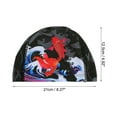 thumbnail image 4 of Unique Bargains 1 Pc Durable Swim Cap Black Red White Gray, 4 of 6