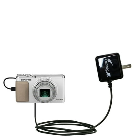Gomadic Intelligent Compact AC Home Wall Charger suitable for the Olympus SH-50 iHS - High output power with a convenient, foldable plug design - Uses