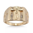 thumbnail image 3 of 14kt Yellow Gold Filled Cross CZ Church Party Band Womens Wedding Ring Size 6-10, 3 of 3