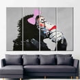 thumbnail image 4 of Animal Printed, Abstract Artwork, Contemporary Wall Art, Thinking Woman Monkey Wall Decor, Thinking Monkey Printed, Canvas Wall Decor - Rolled Canvas, 4 of 9