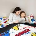 thumbnail image 4 of jejeloiu Gaming Gamer 7-Piece Bedding Comforter Set,Modern Video Game King Bedding Sets,Multicolor Cute Gamepad Bed Sheets For Boys,Breathable Home Decor Reversible, 4 of 8