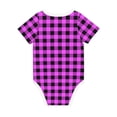 thumbnail image 2 of Rocae Purple Black Buffalo Plaid for Baby Climbing Clothes Soft Baby Romper for Active Infants Comfortable and Breathable Crawling Jumpsuit Unisex Baby Outfit 9M, 2 of 8