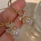 thumbnail image 5 of Jumpingount 1 par de pendientes de gota con lazo, perlas a la moda, aniversario de boda, playa, joyería delicada elegante, regalos dulces para niñas Ropa, zapatos y accesorios Miscelánea Jumpingount AP011337-00, 5 of 6