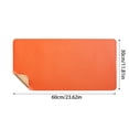 thumbnail image 3 of Desk Mat 24"x12" Computer Laptop Keyboard Cork Mouse Pad with Lock Edge Organizer Leather Cover Office Table Protector Double Side Gaming Surface Light Pink, 3 of 5
