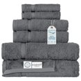 thumbnail image 1 of Salbakos Juego De Toallas De 6 Piezas 100% Algodón Turco | Colección Heirloom Quality Hotel & Spa | Ultra Suave Súper Absorbente 2 Toallitas 2 Manos 2 Juegos De Toallas De Baño | Hecho En Turquía (Jue, 1 of 5