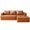 Brown, variant on Aukfa 96" L-Shaped Cloud Sectional Sofa, Modular Boneless Couch with Deep Seat&Left-Facing Chaise for Living Room, Corduroy, Black