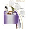 thumbnail image 3 of Purple White Ombre Tablecloth Rectangle Table Cloth 60x84, Waterproof Tablecloth Outdoor Table Cloth, Modern Abstract Art Farmhouse Gradient Washable Table Cover for Kitchen Dinning Party, 3 of 8