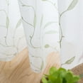 thumbnail image 3 of 2 PC Voile Embroidered Floral Leaf Sheer Curtains for Living Room Grommet Drapes, 3 of 16