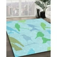 thumbnail image 2 of Ahgly Company Indoor Round Patterned MediumTurquoise Green Area Rugs, 4' Round, 2 of 6