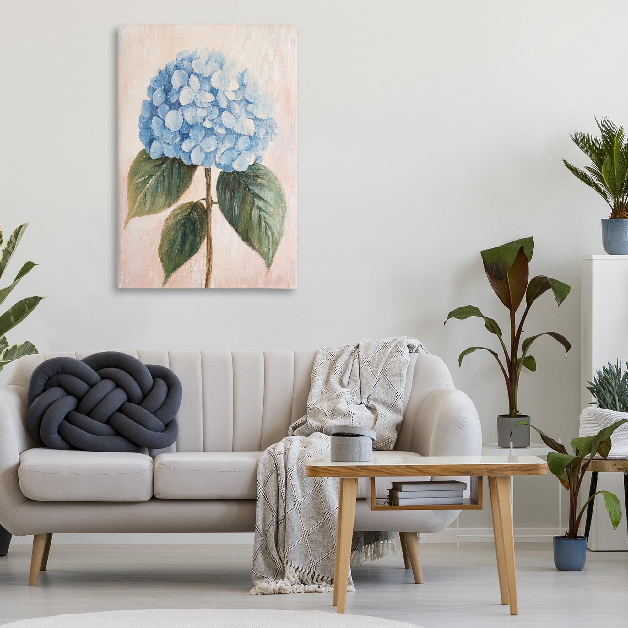 Stupell Industries Baby Blue Hydrangea Canvas Wall Art, design by Petal Prints Design
