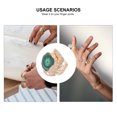 thumbnail image 3 of Anillo de cristal chapado en oro con piedra irregular y áspera, joyería para mujer, 3 of 6