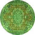 thumbnail image 1 of Ahgly Company Indoor Round Medallion Green Traditional Area Rugs, 8' Round, 1 of 1