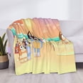thumbnail image 6 of Lsque Bluey Print Flannel Throw Blanket, Ultra-soft Blanket for Bed, Couch, Car, Hypoallergenic Anti-pilling blanket-50"x40", 6 of 8