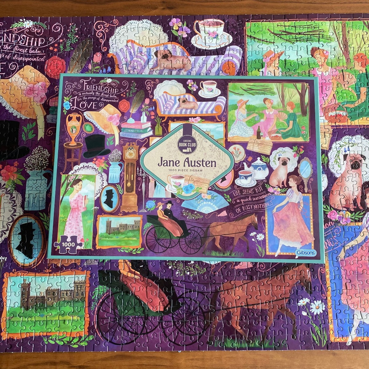 Gibsons Steakhouse Jane Austen 1000 Piece Jigsaw Puzzle, 27"x19"