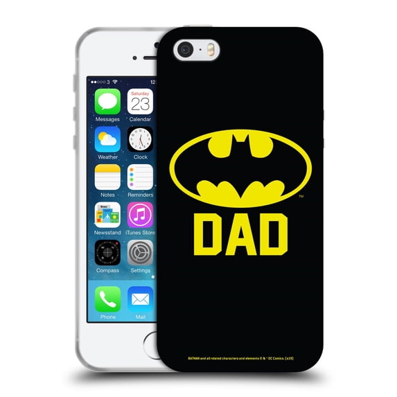 Head Case Designs Officially Licensed Batman DC Comics Logos Batdad Soft Gel Case Compatible with Apple iPhone 5 / 5s / iPhone SE 2016