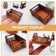 thumbnail image 3 of WASHWEPE 2pcs Mini House Crate Rustic Color for Craft Projects Storage Solutions Model Collectors, 3 of 7