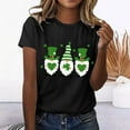 thumbnail image 2 of Aayomet St Patrick's Day Womens Tops Womens Tops Casual V Neck Short Sleeve Solid Color Basic T Shirt,Black M, 2 of 3