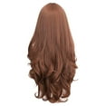 thumbnail image 2 of YQHZZPH Body Wave Wig For Women With Medium Length Curly Hair, Brown 1B Wig European And American Rose Mesh Matte Silk, 2 of 8