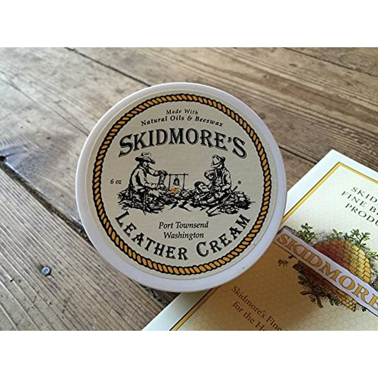 Skidmore's Original Leather Cream, 100% Natural Non Toxic Water Repellent  Formula is a Cleaner and Conditioner, Repair a Horse Saddle, Riding Boots,  Jacket, Gloves, Chaps, Shoes, Belt