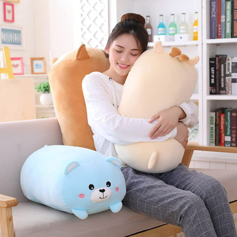 Cute Plush Stuffed Animal Body Pillow Fat Cartoon Cylindrical Body