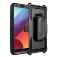 thumbnail image 5 of LG G6 Case, Mignova Rugged Plastic Heavy Duty Armor Holster Defender Full Body Protective Hybrid Case Cover with Kickstand, Build-in Screen Protector and Belt Swivel Clip for LG G6 (Black), 5 of 6