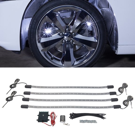 LEDGlow 4pc White LED Wheel Well Lighting Kit