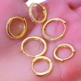 thumbnail image 4 of 14K Gold/Silver Plated Huggie Hoop Earrings for Women, Dainty Cubic Zirconia Cartilage Earring for Sensitive Ears Hypoallergenic Lightweight Gifts for Women 3Pairs, 4 of 9
