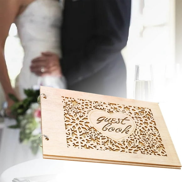 Livre d'Or de Mariage en Bois Album Message Carnet pour Décoration de Fiançailles de Mariage Anniversaire (9) Artisanat pour Enfants 4-8 Ans Filles Papeterie Stylos Pâques Artisanat