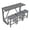 Gray, variant on GZXS 4-Piece Bar Table Set with Charging Station, 59" Long Table with 3 Linen Stools, Solid Wood Frame, Space-Saving Design for Kitchen, Living Room & Small Apartments (Light Oak)
