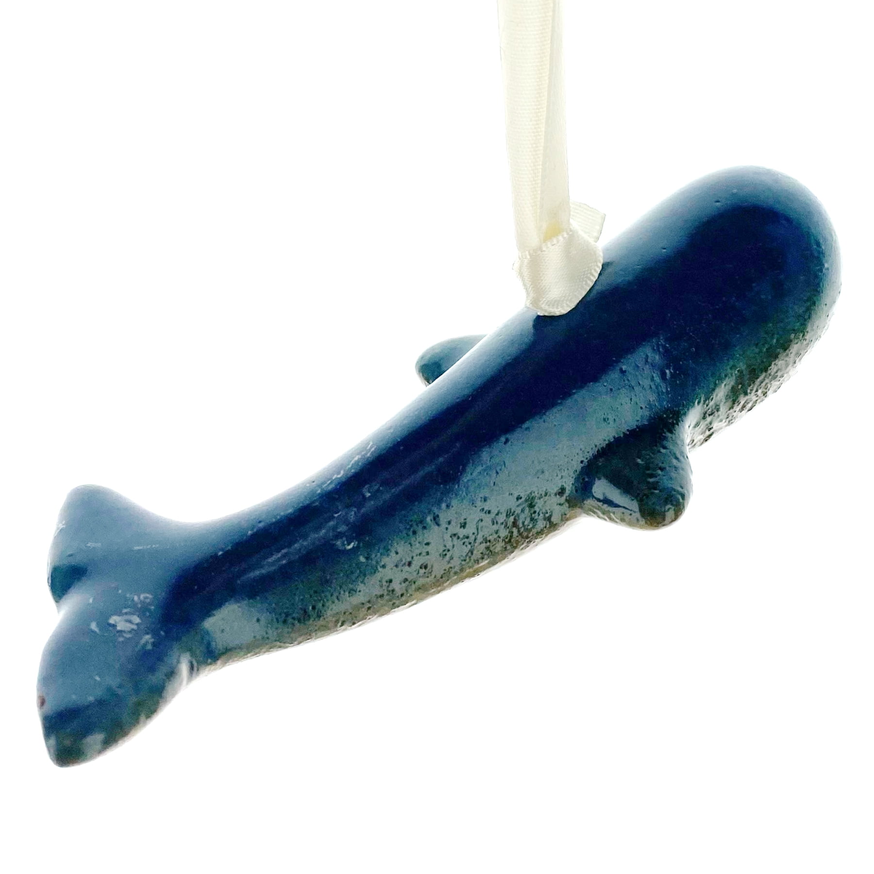Blue Whale Ornament Porcelain Art Hanging Figurine